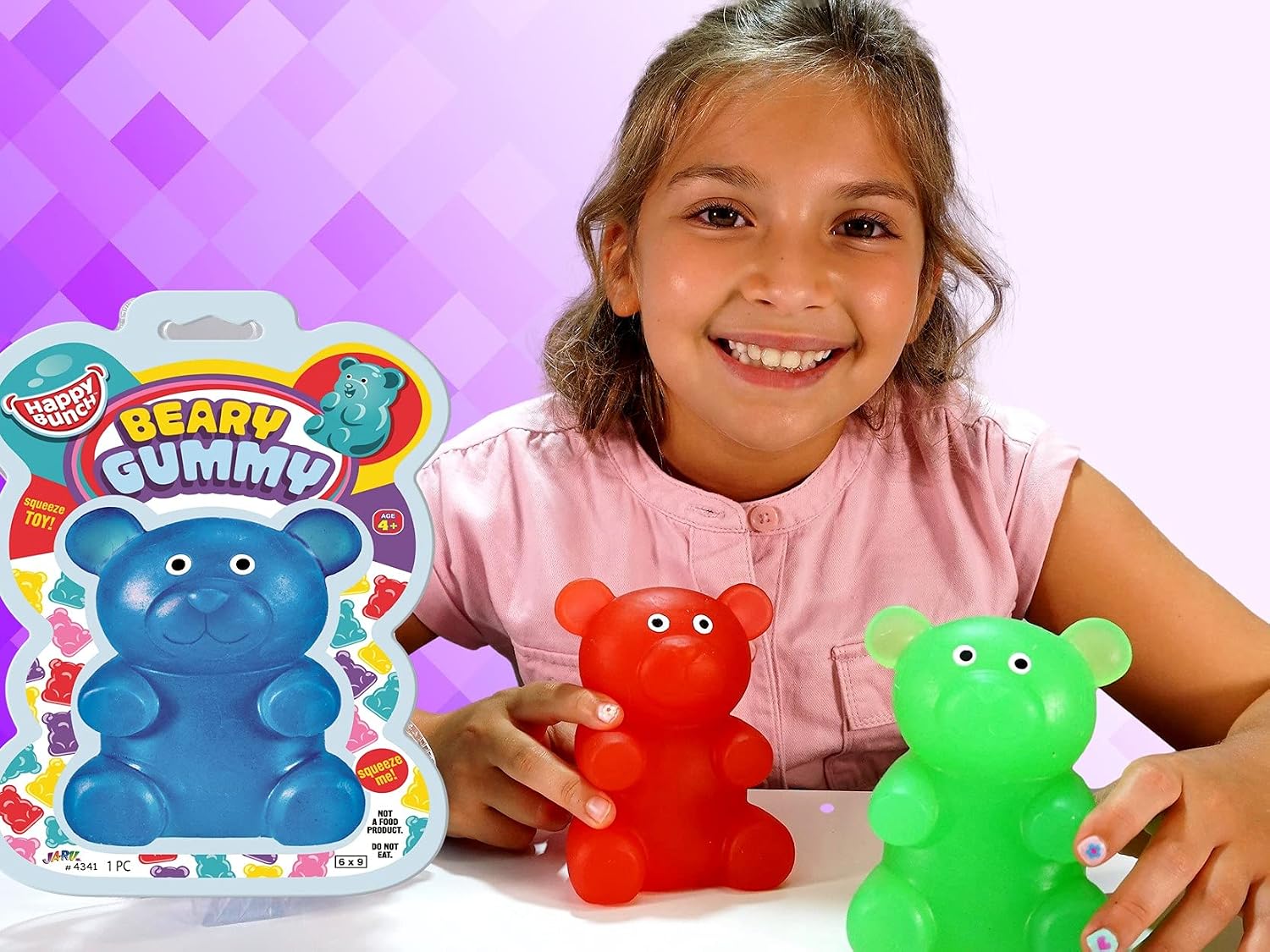 JA-RU Jumbo Squishy Gummy Bear Squeeze Stretchy Stress Relief 4341-1 - Image 4