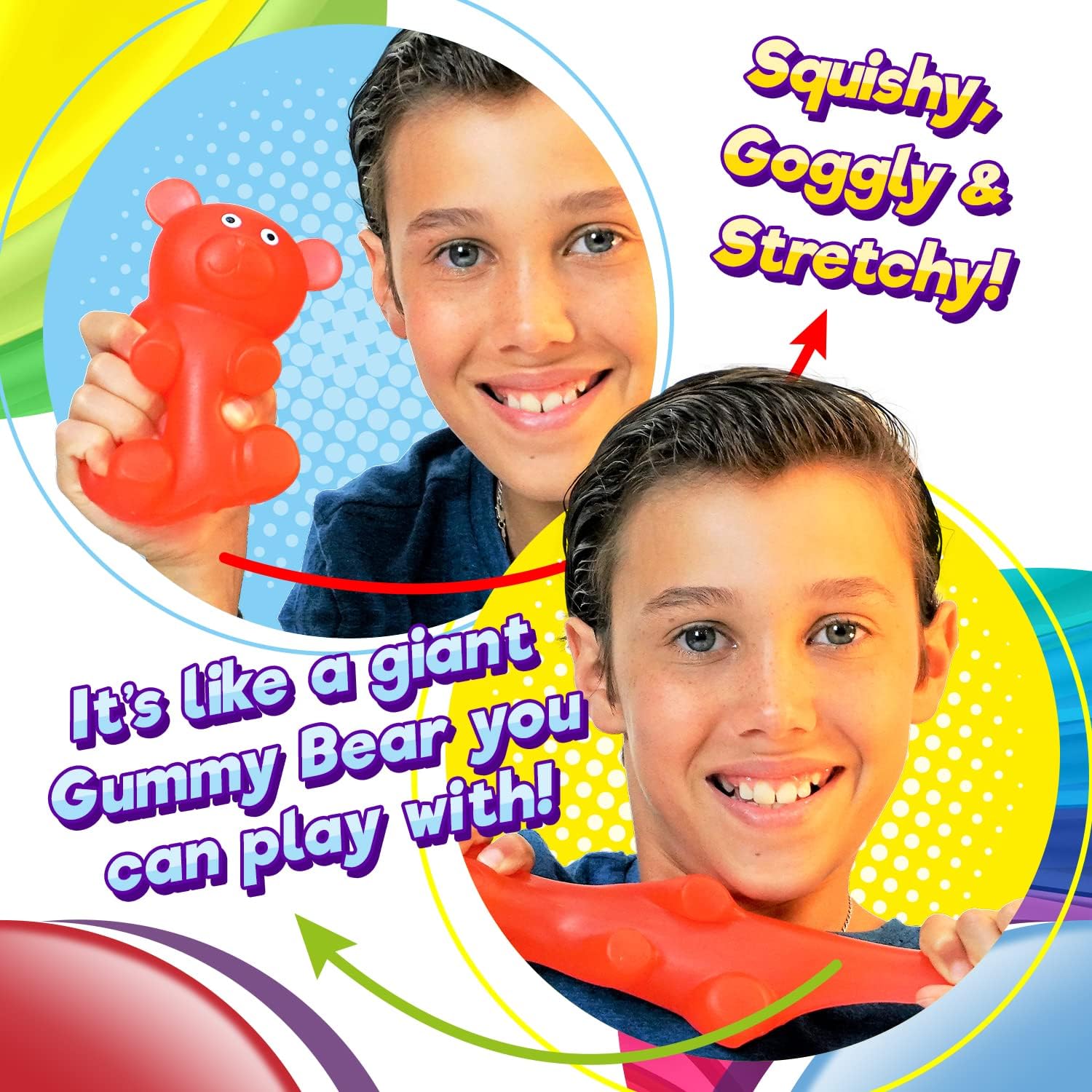 JA-RU Jumbo Squishy Gummy Bear Squeeze Stretchy Stress Relief 4341-1 - Image 6