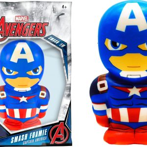 JA-RU Marvel Avengers Figures Large 5.5" Foam Ball (1 Captain America) Squishy Toy Action Super Hero Spiderman, Hulk, Iron Man & Black Panther. Fidget Ball Stress Toy D-6821-1s